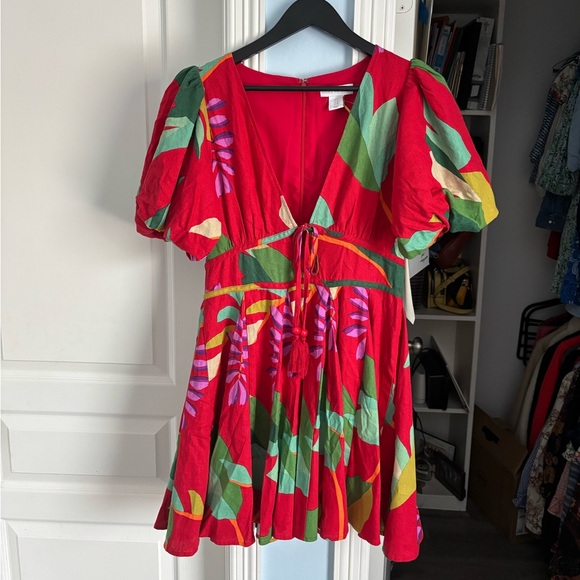 REVOLVE Dresses & Skirts - Revolve House of Harlow 1960 Tropical Puff Sleeve Mini Dress 6